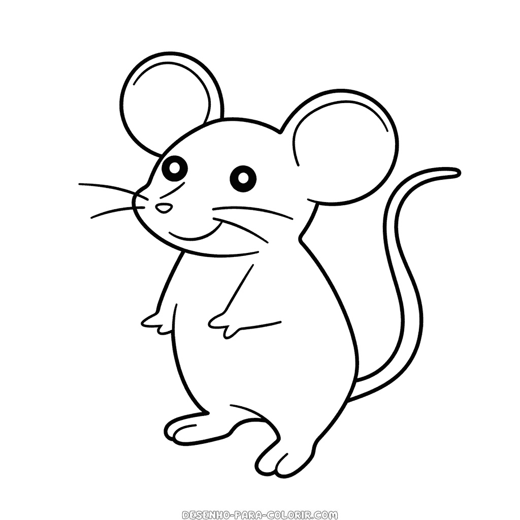 Desenho de rato para colorir