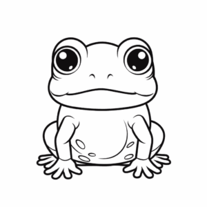 Desenho de sapo bonito para colorir