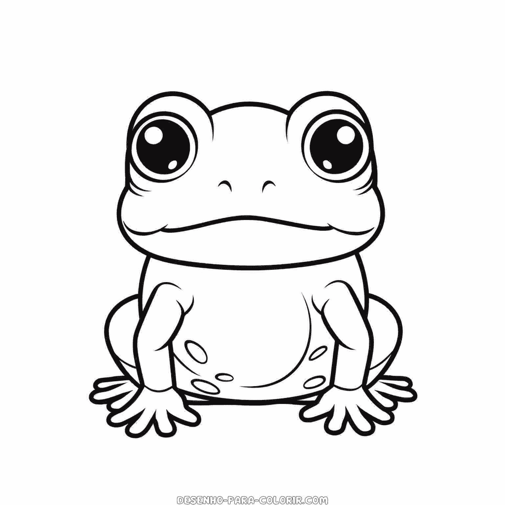 Desenho de sapo bonito para colorir