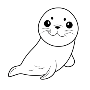 Desenho de selo para colorir