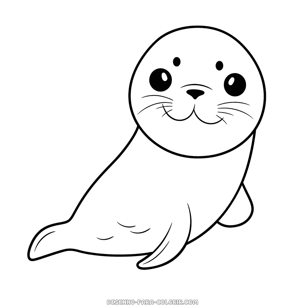 Desenho de selo para colorir