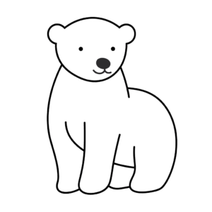Desenho de urso polar para colorir
