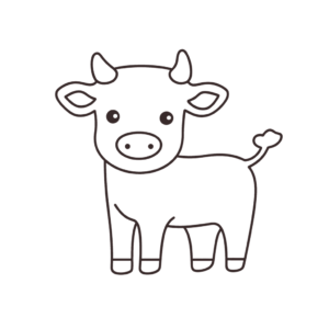 Desenho de vaca para colorir