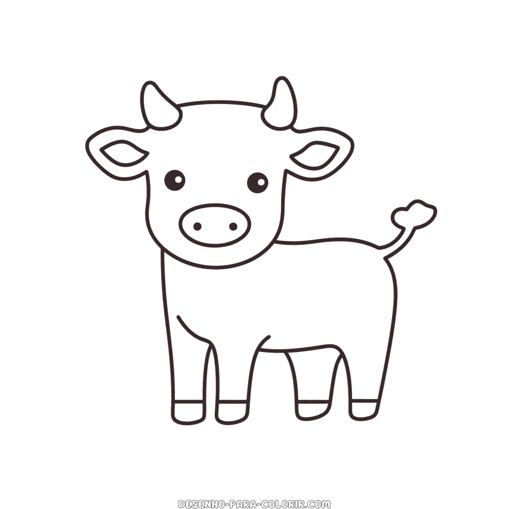 Desenho de vaca para colorir