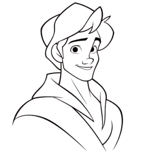 Desenho de aladim para colorir