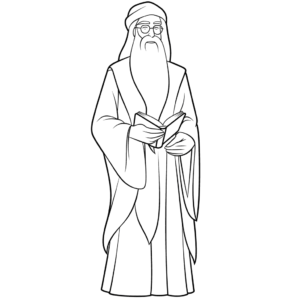 Desenho de alvo dumbledore para colorir