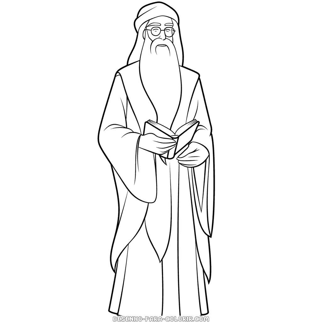 Desenho de alvo dumbledore para colorir