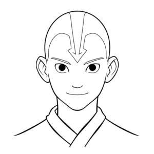 Desenho de avatar o último mestre do ar para colorir