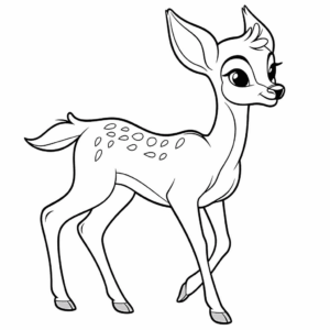 Desenho de bambi para colorir