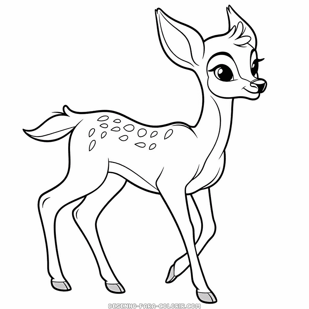 Desenho de bambi para colorir