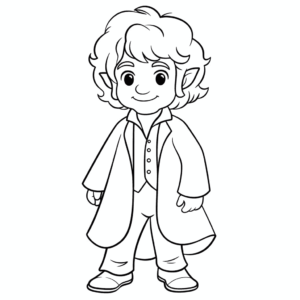 Desenho de bilbo bolseiro para colorir