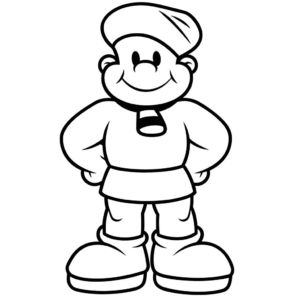 Desenho de bluto popeye para colorir
