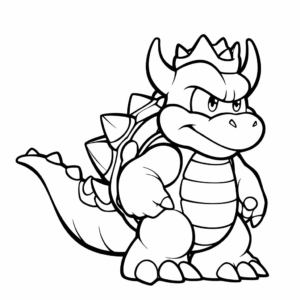 Desenho de bowser para colorir