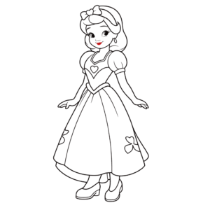 Desenho de branca de neve para colorir