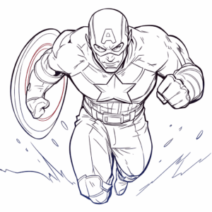 Desenho de capitão américa para colorir