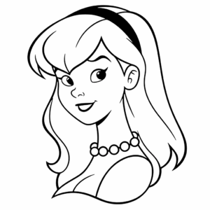 Desenho de daphne blake scooby-doo para colorir