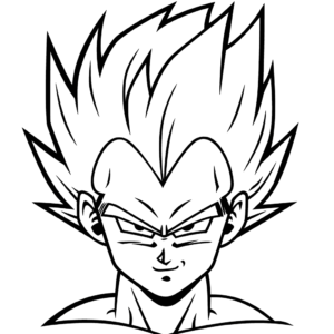 Desenho de dragon ball vegeta para colorir