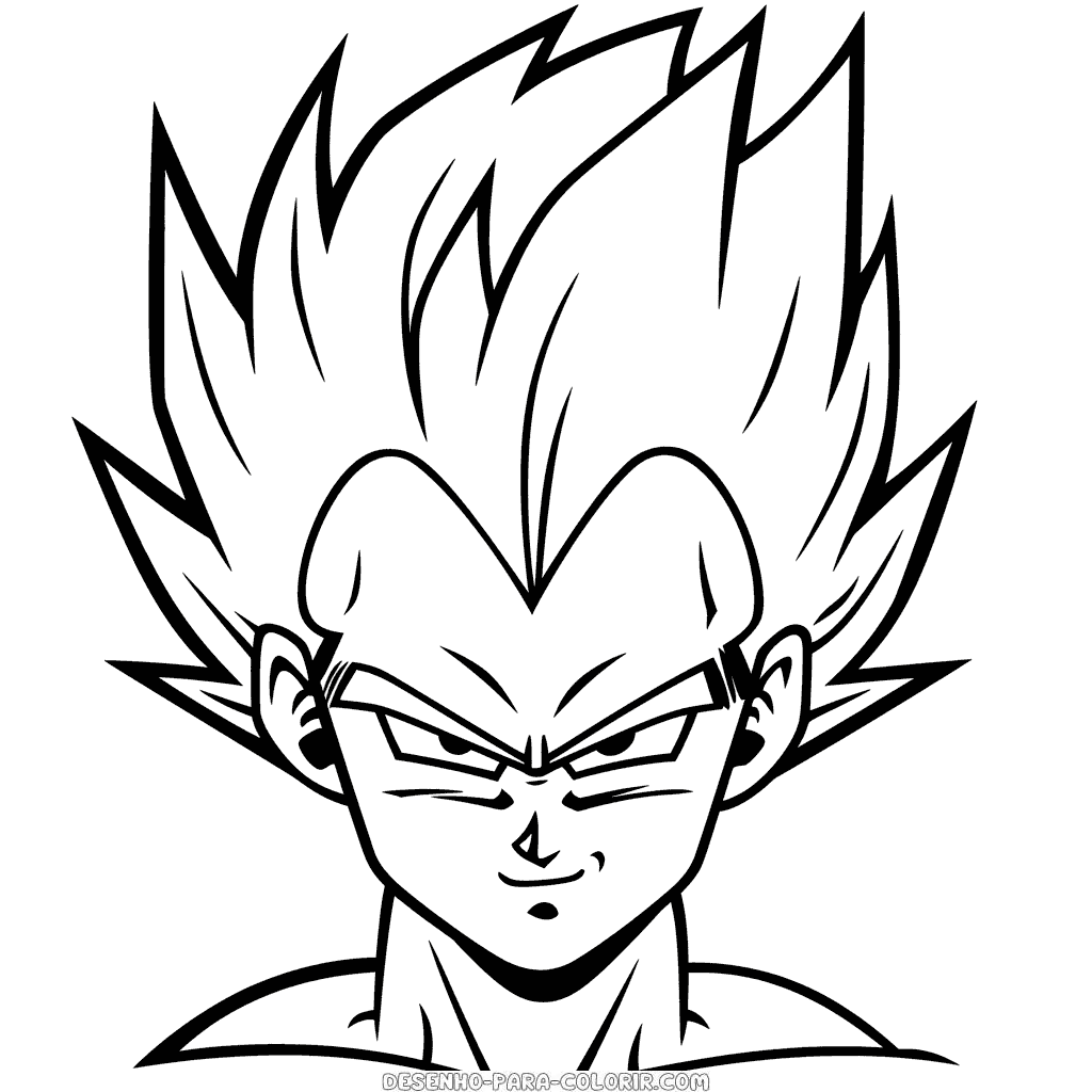 Desenho de dragon ball vegeta para colorir