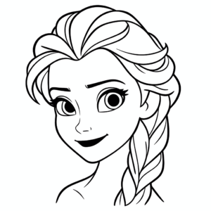 Desenho de elsa congelada para colorir