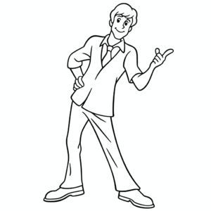 Desenho de fred jones scooby-doo para colorir