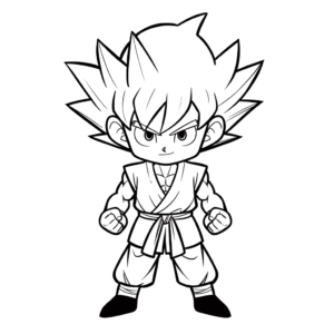 Desenho de goku dragon ball para colorir