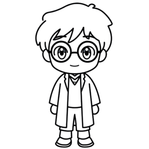 Desenho de harry potter para colorir