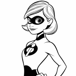 Desenho de helen parrelastigirl os incríveis para colorir