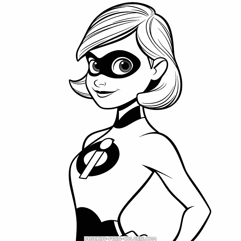 Desenho de helen parrelastigirl os incríveis para colorir