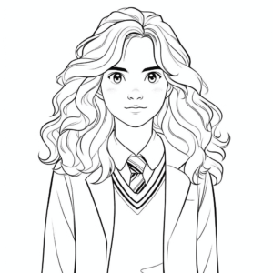 Desenho de hermione granger para colorir