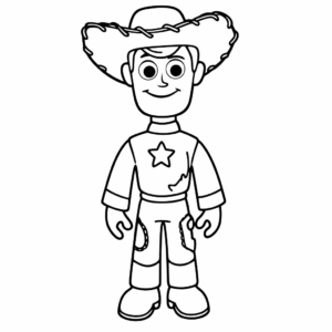 Desenho de história de brinquedos amadeirados para colorir