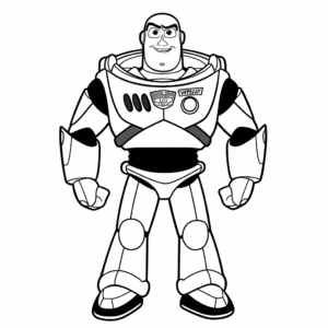 Desenho de história de brinquedos de buzz lightyear para colorir