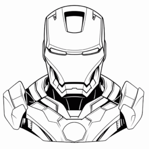 Desenho de homem de ferro para colorir