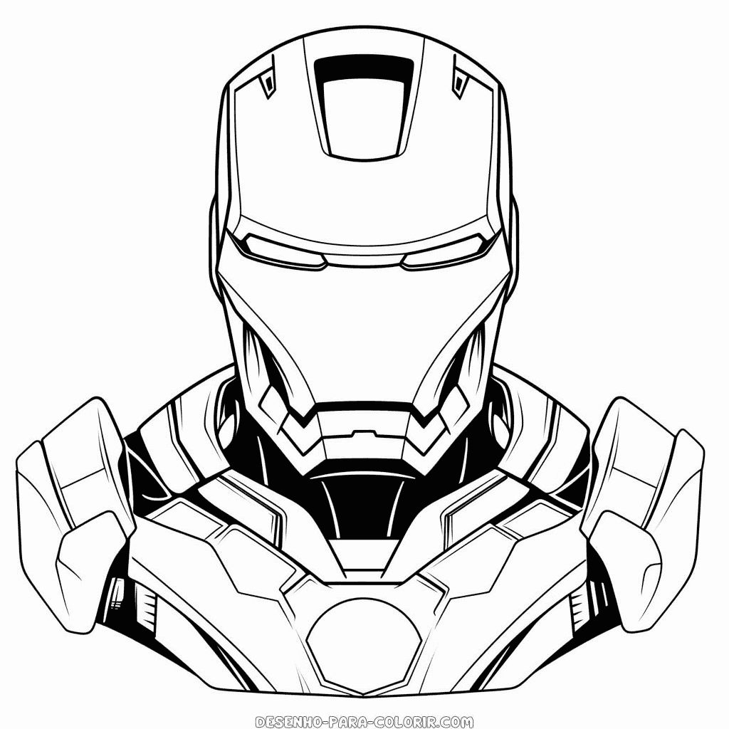 Desenho de homem de ferro para colorir
