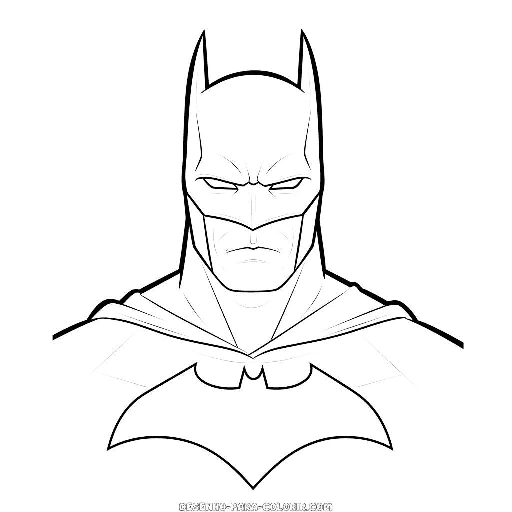 Desenho de homem morcego para colorir