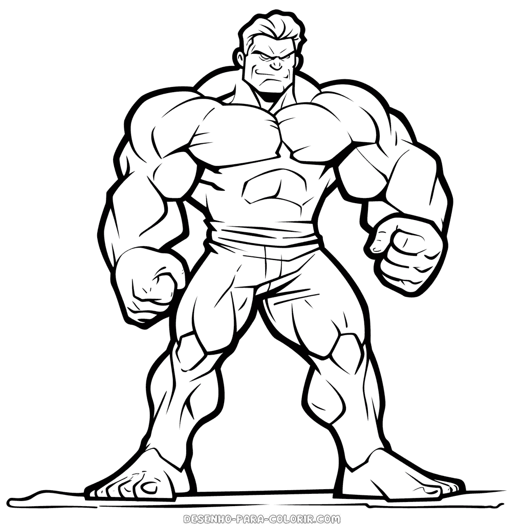 Desenho de hulk para colorir