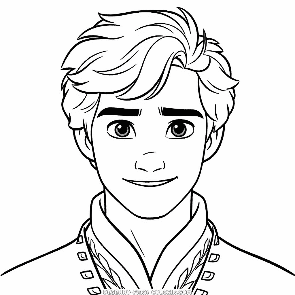 Desenho de kristoff congelado para colorir