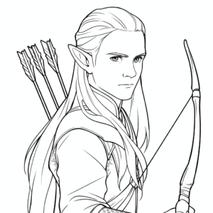 Desenho de legolas para colorir