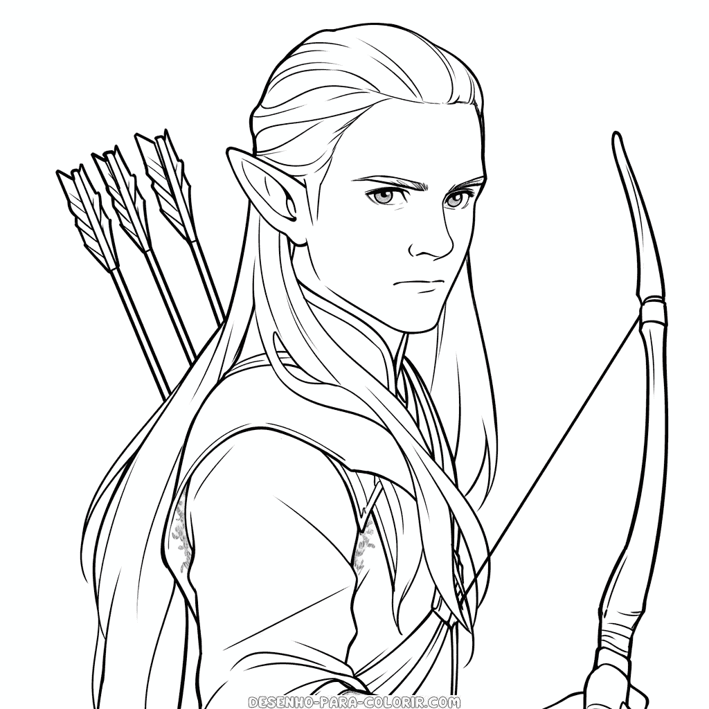Desenho de legolas para colorir