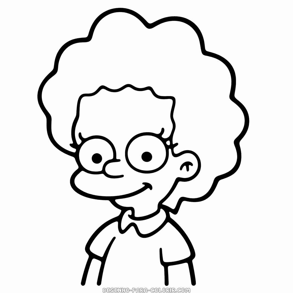 Desenho de lisa simpson os simpsons para colorir