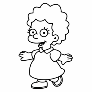Desenho de maggie simpson os simpsons para colorir