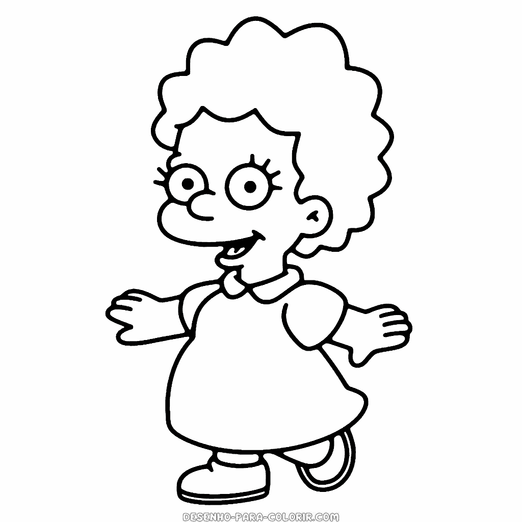 Desenho de maggie simpson os simpsons para colorir