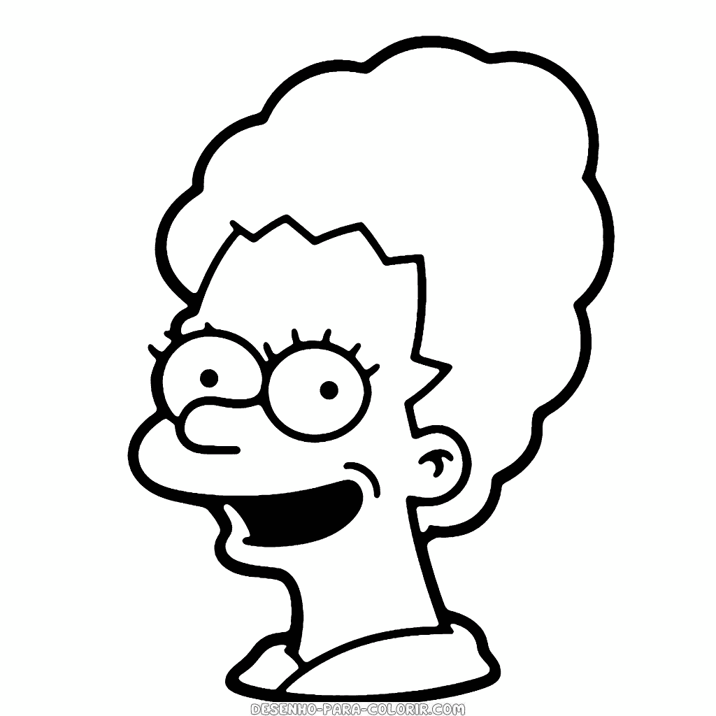 Desenho de marge simpson os simpsons para colorir