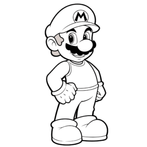Desenho de mário para colorir