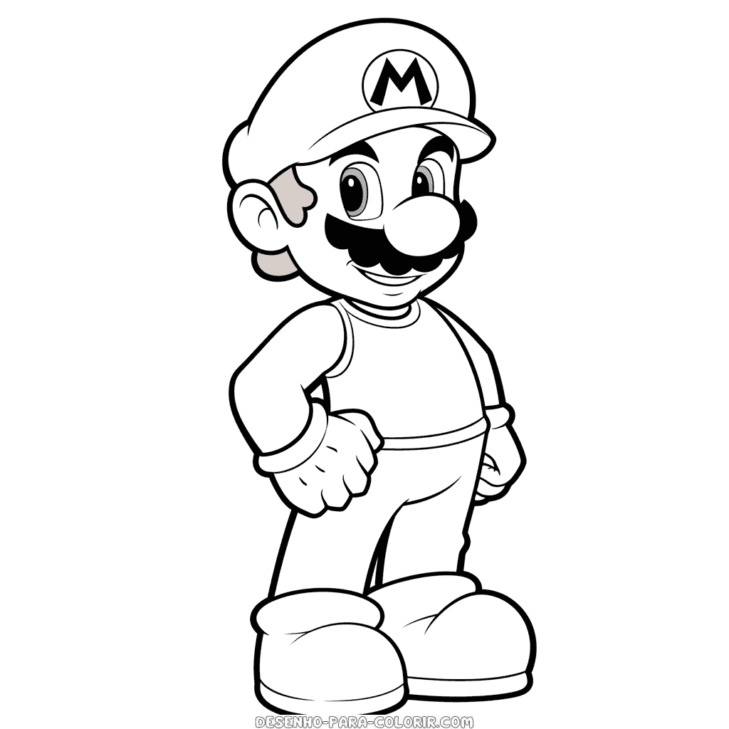 Desenho de mário para colorir