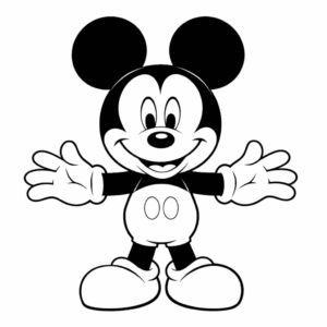 Desenho de mickey mouse para colorir