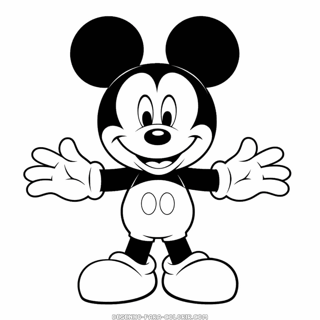 Desenho de mickey mouse para colorir