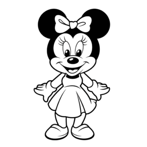 Desenho de minnie rata para colorir