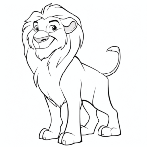 Desenho de mufasa o rei leão para colorir