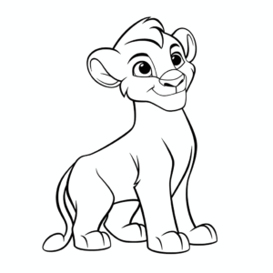 Desenho de nala o rei leão para colorir