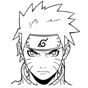 Desenho de naruto uzumaki para colorir